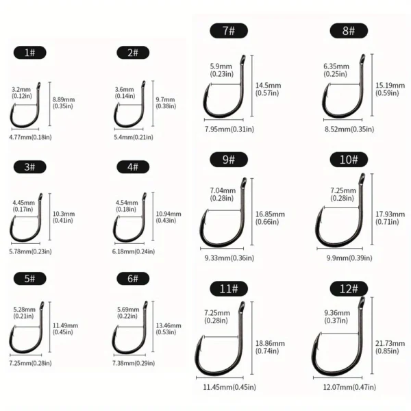 500PCS Fishing Hook Set