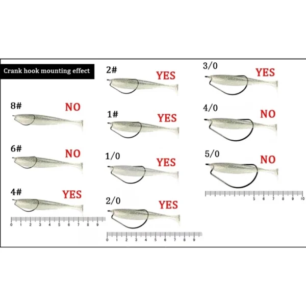 50PCS Offset Fishing Hooks