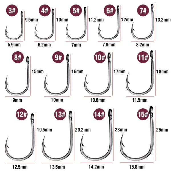 9763a5ade5283dfcd41f4e81b3e35fc0 Akakuma Carbon Steel Fishing Hooks