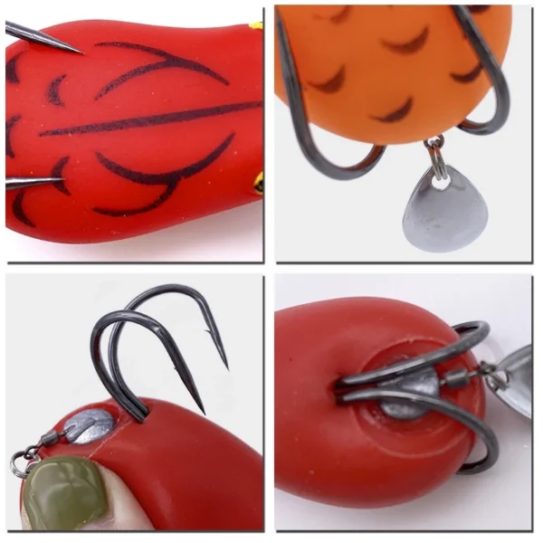 5pcs Topwater Ray Frog Lure Set