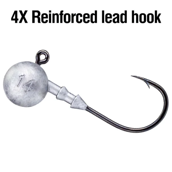 25PCS 4X Lead Jig Head Hook