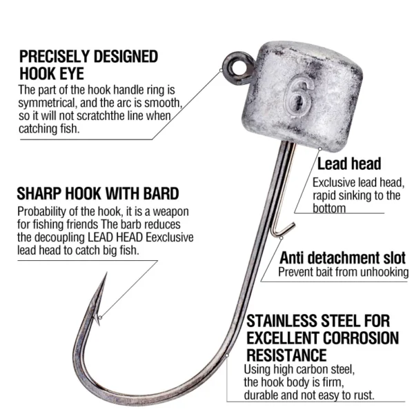 20PCS Jig Head Hooks