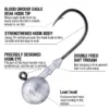 25PCS 4X Lead Jig Head Hook