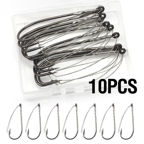 10PCS Weedless Fishing Hooks