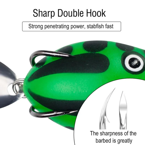 5pcs Frog Spinner Lure Set