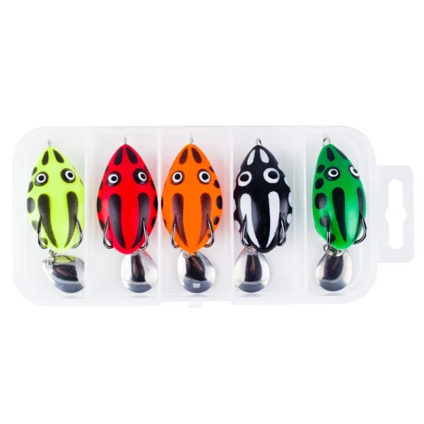 5pcs Frog Spinner Lure Set
